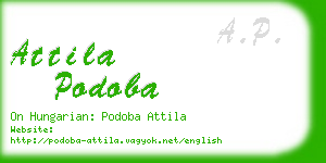 attila podoba business card